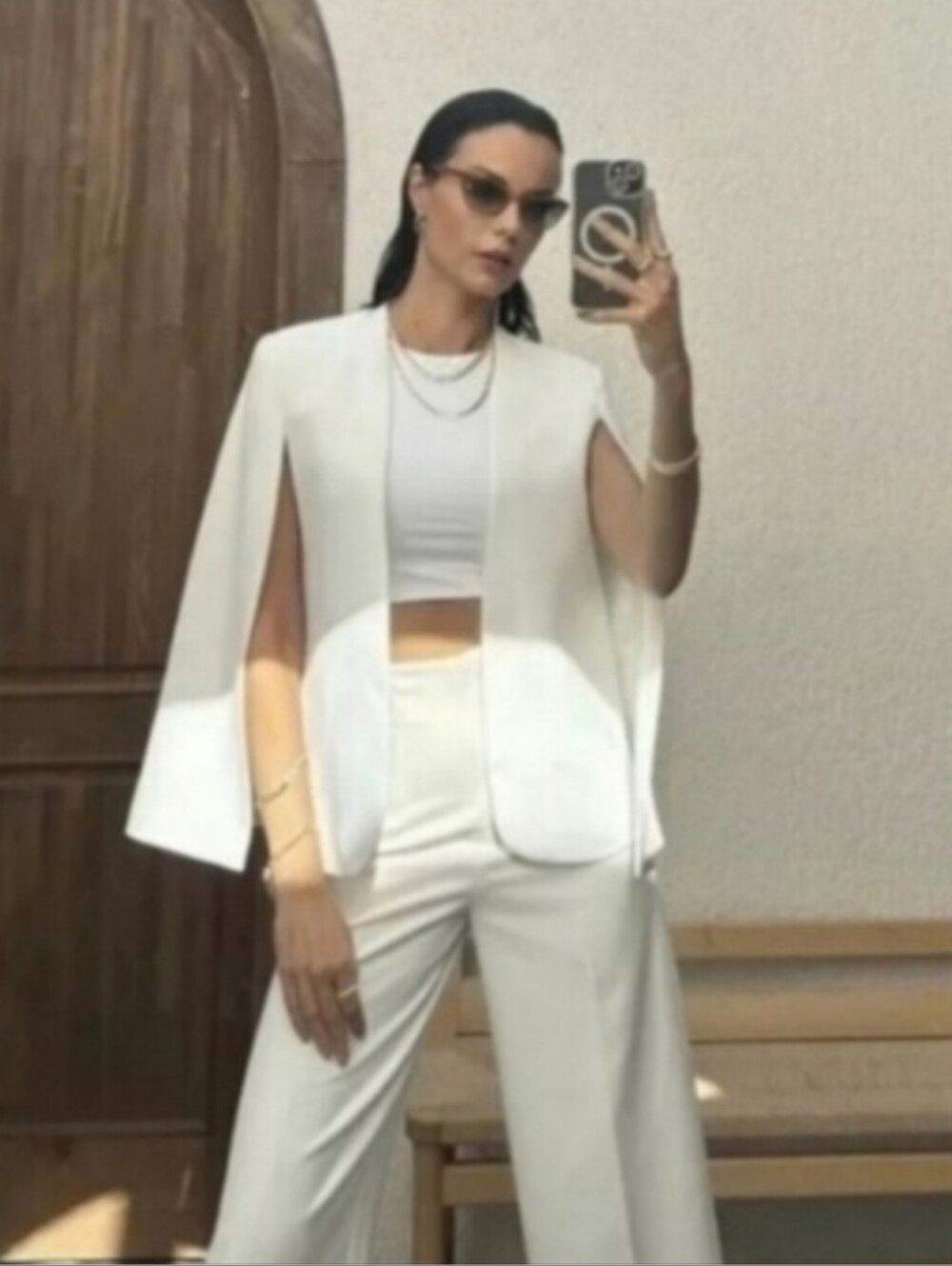 Zara white cape blazer size S - Picture 6 of 15